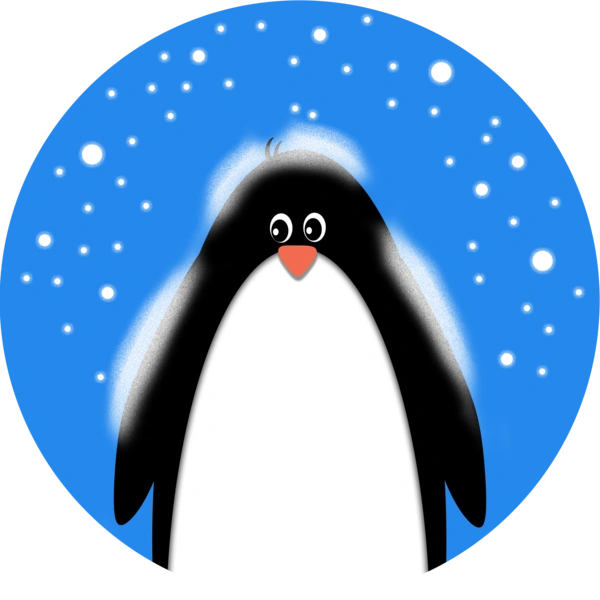 Пінгвін в снігу