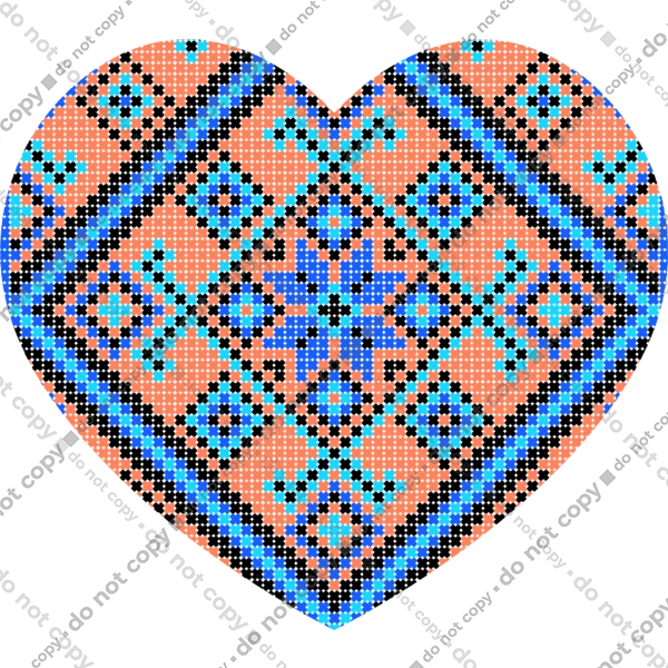 Серце вишивка