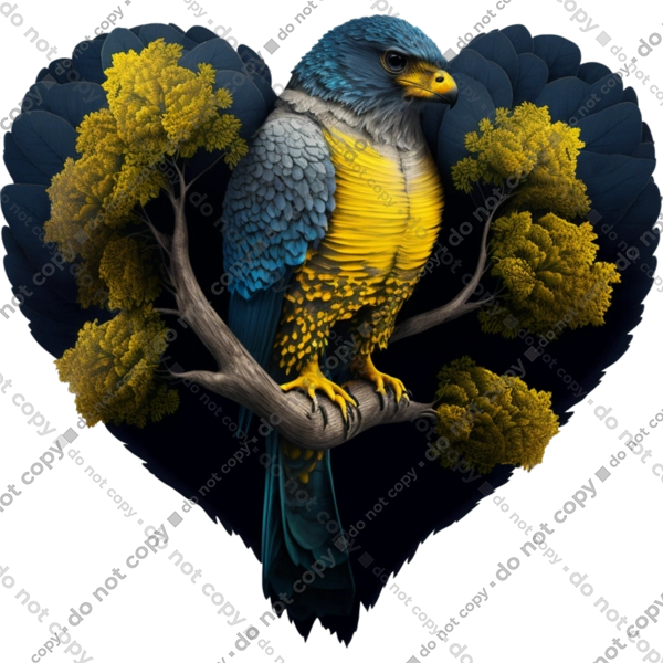 Синьо жовтий сокіл