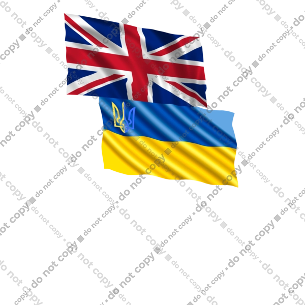 Flag United Kingdom, Flag Ukraine, Support Ukraine