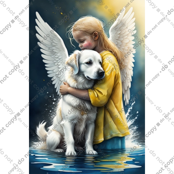 Дівчинка та собака ангел [память загиблим тваринам]