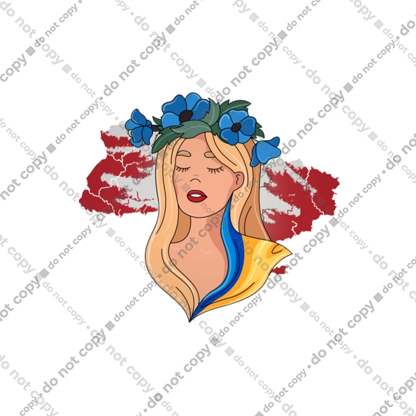 Дівчина на карті України