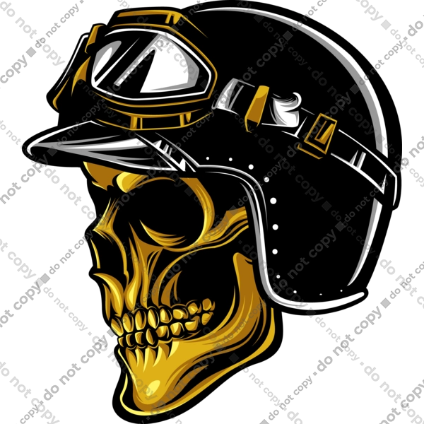 Череп в мотошоломі