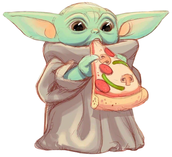 Йода їсть піцу