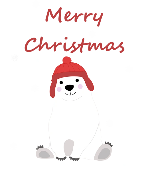 Білий ведмедик, щасливого Різдва