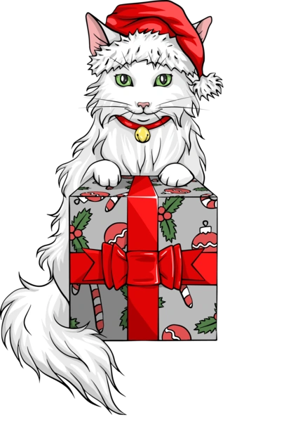 Котик з подарунком