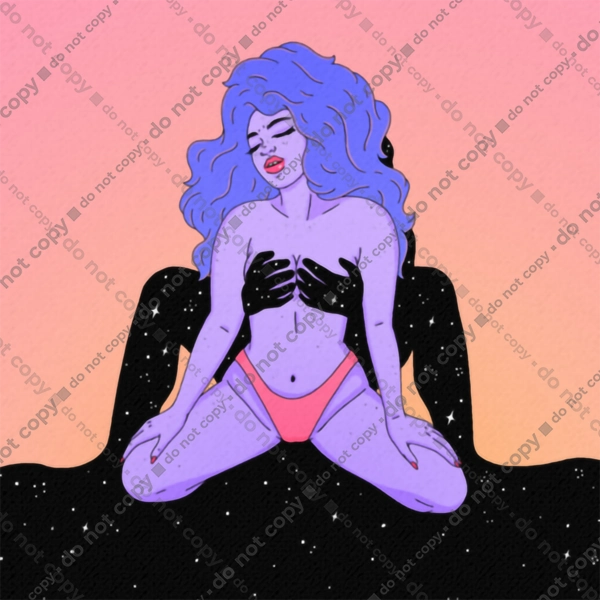 Фіолетова Дівчина В Трусиках