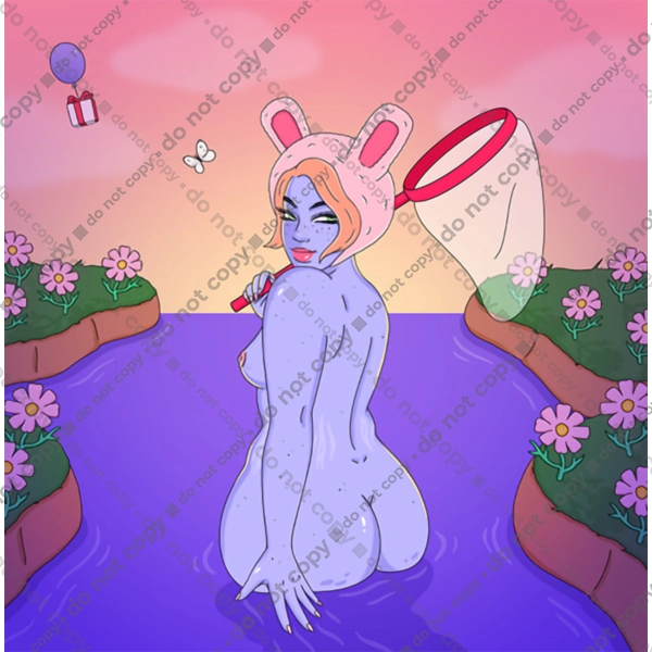 Фіолетова Дівчина На Полюванні