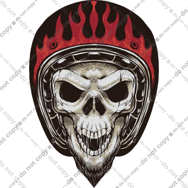 Череп в мотошоломі