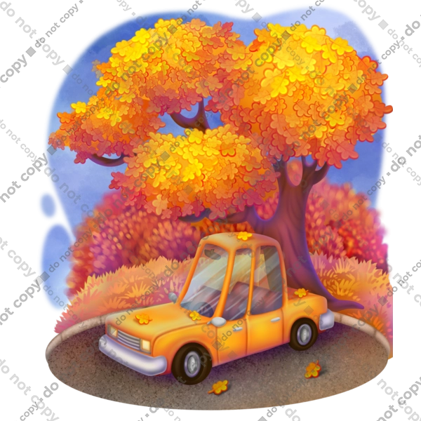 Осiнь Авто Дерево