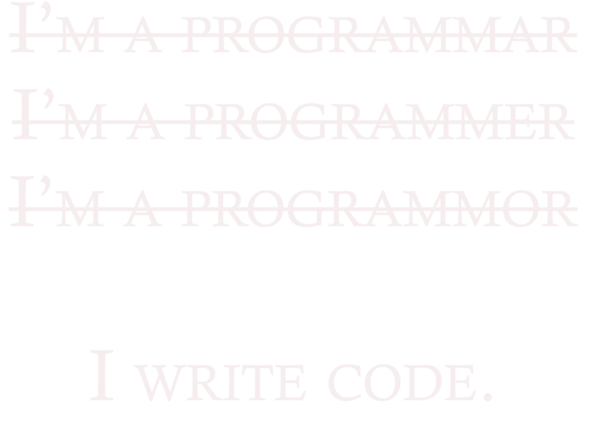 Я Пишу Код, Програміст, Білий