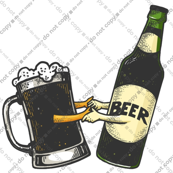 Пляшка Пива З Келихом Пива