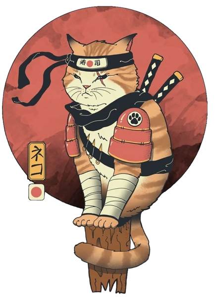 Кіт самурай на дереві