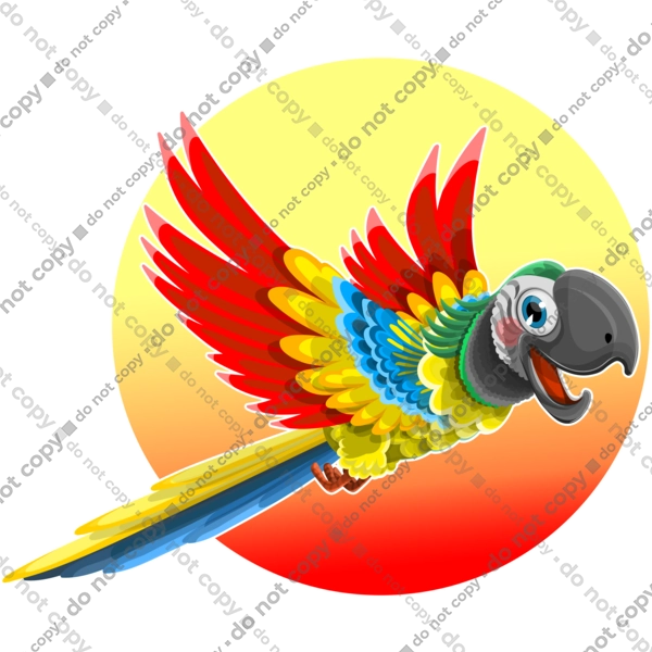 Папуга На Тлі Сонця