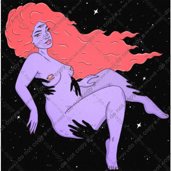 Фіолетова Дівчина В Чорній Дирі