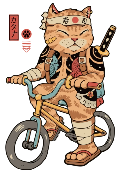 Кіт на велосипеді