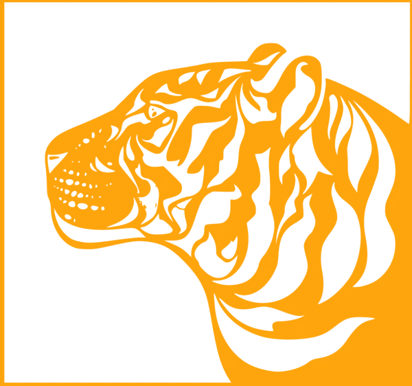 Тигр помаранчевий профіль