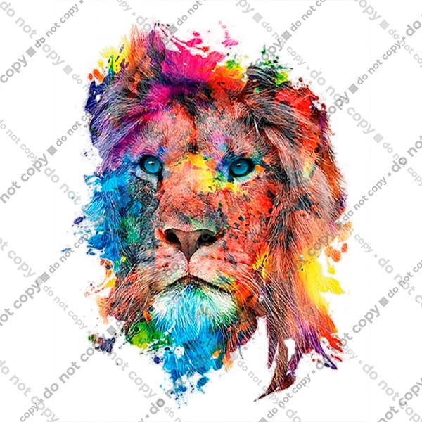 Лев із фарби