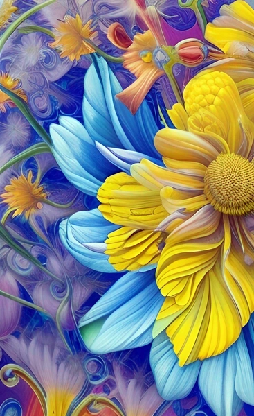 Жовто блакитні квіти