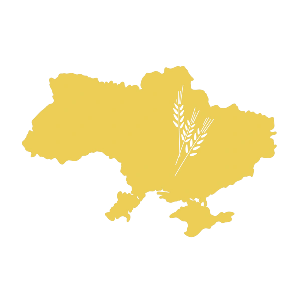 Карта України жовта колоски