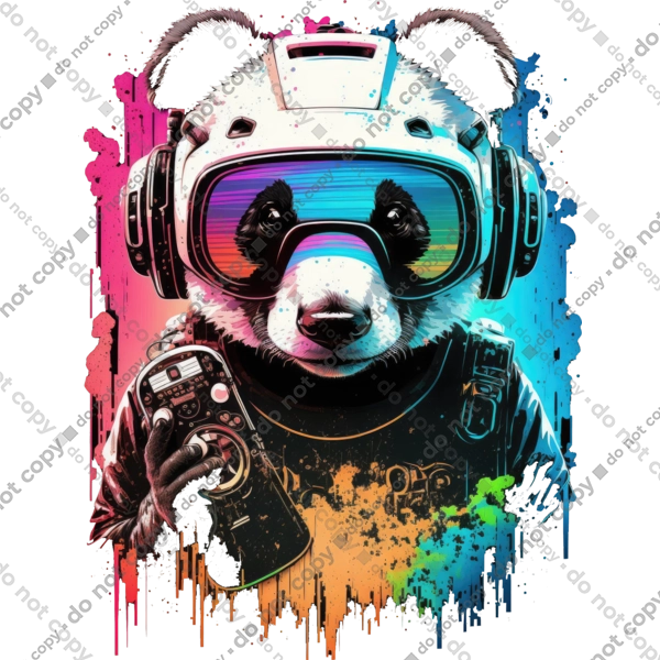 Панда в VR шолом