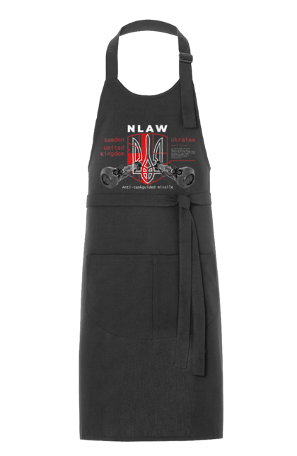 Фартух з принтом "NLAW". Caesar, himars, nlaw, patriot, weapon, zaluzhny. CustomPrint.market