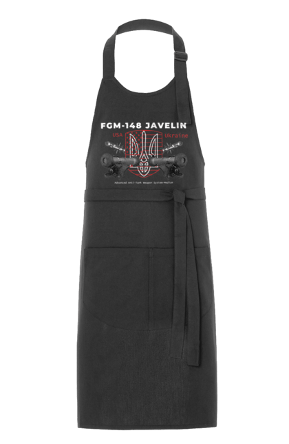 Фартух з принтом "FGM 148 Javelin". Caesar, himars, javelin, nlaw, patriot, weapon, zaluzhny. CustomPrint.market