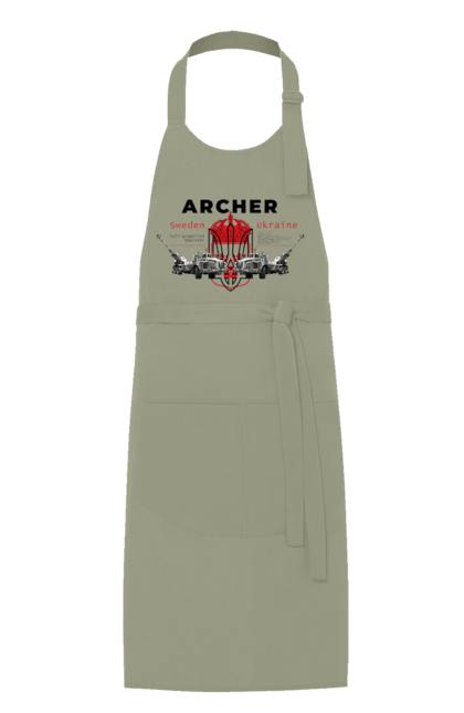 Фартух з принтом "Archer". Archer, bayraktar, caesar, himars, javelin, nlaw, patriot, weapon, zaluzhny. CustomPrint.market