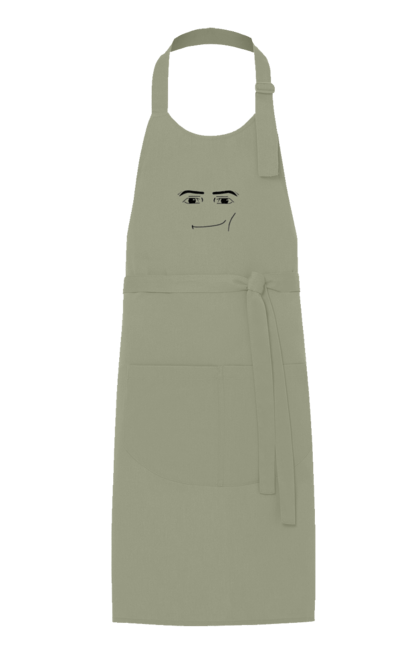 Фартух з принтом "Roblox face MAN". Mem, roblox, гра, особа, роблолкс. ART принт на футболках