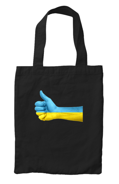 Сумка з принтом "Like". Like, ua, жовтий, рука, синий, україна. CustomPrint.market