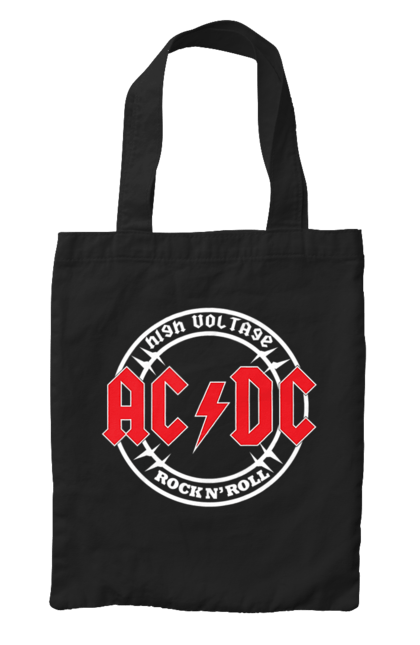 Сумка з принтом "ACDC". Айсідісі, ас дс, ейсідісі. ART принт на футболках