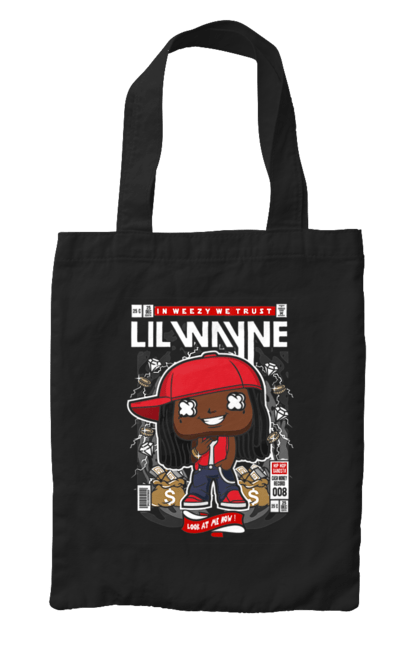 Сумка з принтом "Lil Wayne". Lil, вейн, ліл вейн, музика, реп, реп футболка. Funkotee
