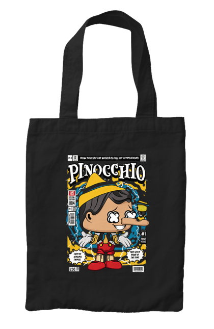 Сумка з принтом "Pinnochio". Дісней, пінокіо, плівка. Funkotee