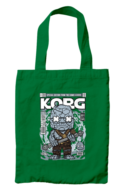 Сумка з принтом "Korg Ragnarok". Korg, korg ragnarok, дивуватися, евангерс, комікси, простір, рагнарок, тор. Funkotee