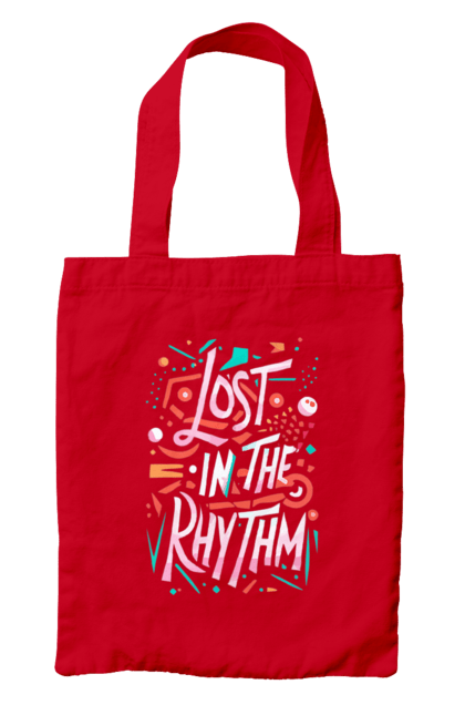 Сумка з принтом "Lost in the Rhythm (ver 2)". Диджей, клуб, музика, стиль, техно. CustomPrint.market