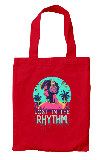 Сумка з принтом "Lost in the Rhythm". Диджей, клуб, музика, стиль, техно. CustomPrint.market