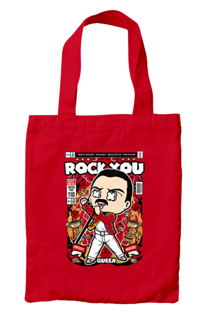 Сумка з принтом "Freddy Mercury". Качати тебе, король, музика, поп-музика, рок, ртуть, фредді, фредді меркьюрі. Funkotee