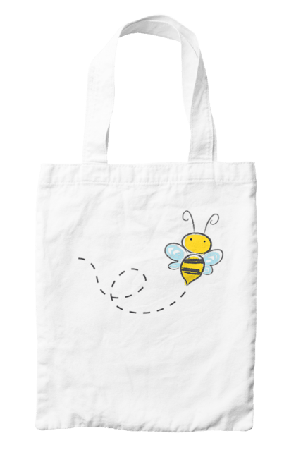 Сумка з принтом "Бджілка метелик". Бджілка, дитяча, дівчинка, метелик, футболка. CustomPrint.market