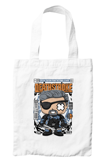 Сумка з принтом "Deathstroke Unmasked". Без масок, бетмен, жартівник, кажан, комікси, комікси dc, людина, смертельний удар, темний король. Funkotee