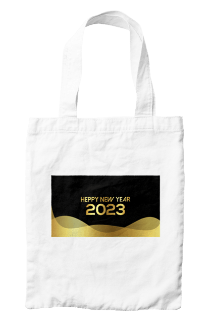 Сумка з принтом "2023 | НОВИЙ РІК 2023". 2023, 2023 год, год кролика, кролик, на подарок, новий рік 2023, новый год, подарок коллеге, подарокнановыйгод. ART принт на футболках