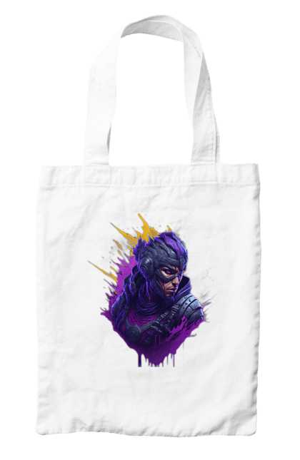 Сумка з принтом "Портретний плакат у стилі Fortnite". Всплески, портрет, фортнайт. CustomPrint.market