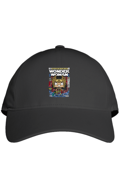Кепка з принтом "Wonder Woman". Womder, герой, жінка, комікси, комікси dc, чудова жінка. Funkotee