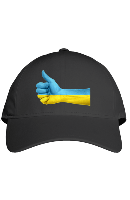 Кепка з принтом "Like". Like, ua, жовтий, рука, синий, україна. CustomPrint.market