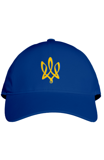 Кепка з принтом "Герб Украины". Аграрии, арестович, война, все, герб украины, герои, зеленский, иди нахуй, кем, мечта, мир, нет войне, орда, орки, остановите войну, привид киева, птн пнх, путін хуйло, русский военный корабль, слава украине, украина, чернобаевка. CustomPrint.market
