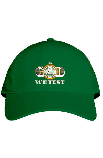 Кепка з принтом "In God we test". Art-13, ingodwetrust, jews, kyiv, ua-forever. CustomPrint.market