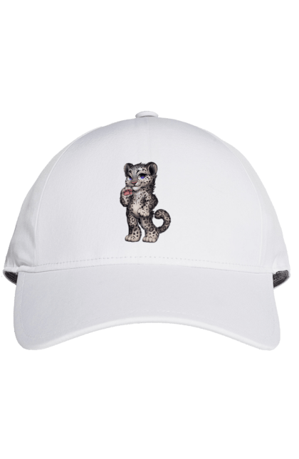 Кепка з принтом "Маленький Чорний Леопард". Леопард, тварина, чорний леопард. CustomPrint.market