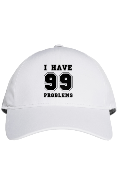 Кепка з принтом "У МЕНЕ 99 ПРОБЛЕМ". Гумор, проблем, проблема, у мене 99. CustomPrint.market