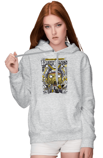 Жіноче худі з принтом "Davy Jones Pirates Of Caribean". Деві, дейві джонс, джонс, карибський, монстр, пірати, пірати карибського моря, піратський, плівка. Funkotee