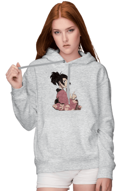 Жіноче худі з принтом "Самурай Чамплу". Adventure, anime, japanese, manga, samurai. CustomPrint.market