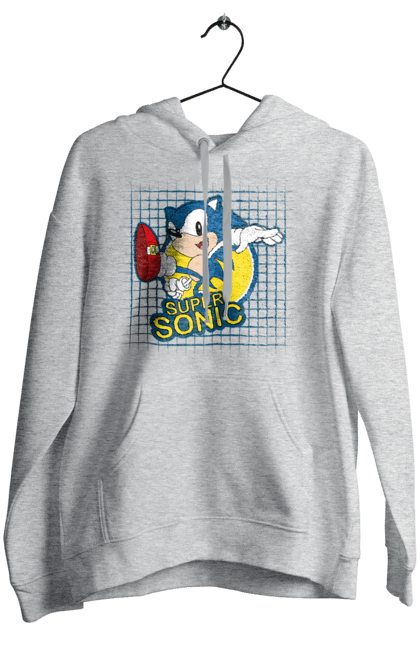Жіноче худі з принтом "Сонік". Sega, sonic, sonic the hedgehog, відеогра, комікс, мульстеріал, сонік, талисман. CustomPrint.market